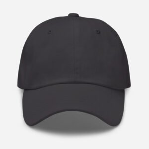 Embroidered Logo Dad Hat – Dark Grey