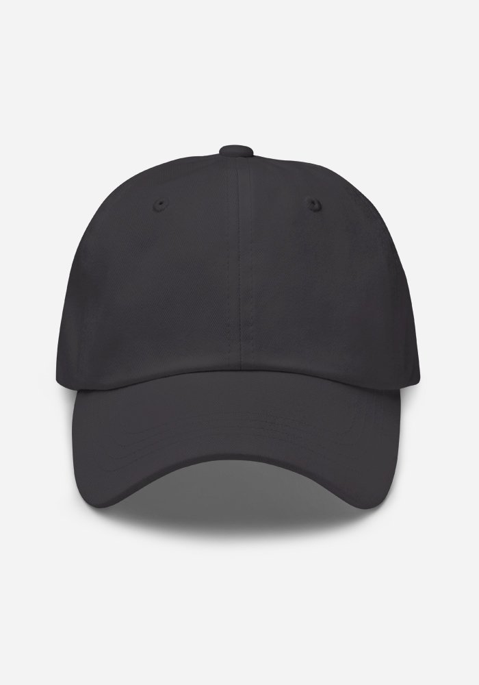 Embroidered Logo Dad Hat – Dark Grey Embroidered Logo Dad Hat – Dark Grey