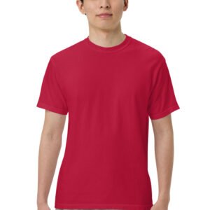Custom Logo Heavyweight Tee – Red / S