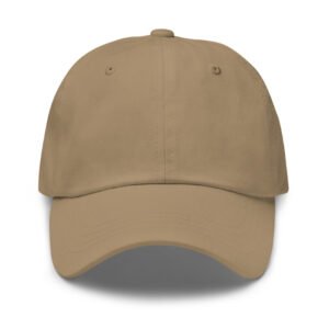 Embroidered Logo Dad Hat – Khaki