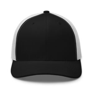 Embroidered Logo Trucker Hat – Black/ White