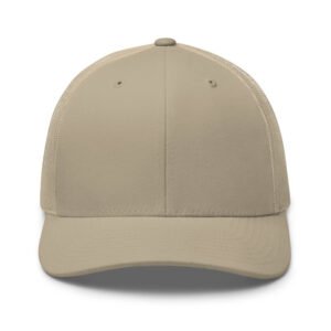 Embroidered Logo Trucker Hat – Khaki