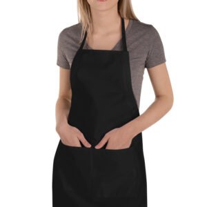 Embroidered Logo Apron – Black