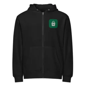 Embroidered Logo Zip Hoodie