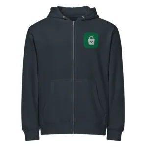 Embroidered Logo Zip Hoodie