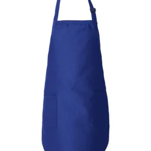 Q-Tees Q4350 Full-Length Apron with Pockets, Blank – Royal