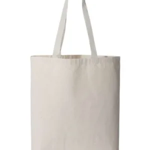 Q-Tees Q4400 Canvas Tote with Contrast Handles, Blank – Natural/ Natural