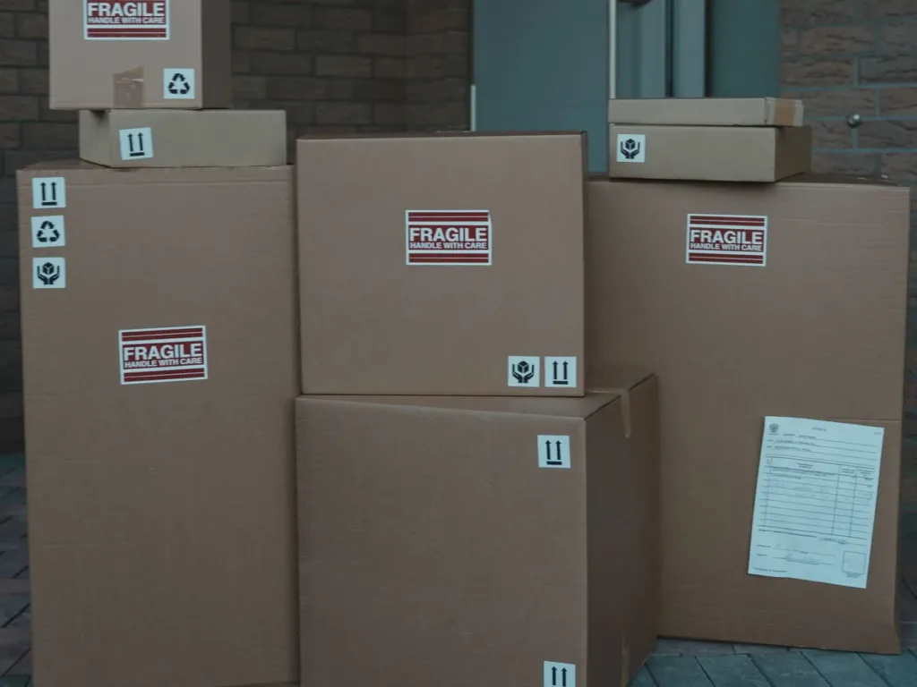 Stack of shipping boxes ready to go